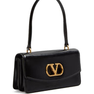 Valentino Garavani Vain Leather Top Handle Bag - Black