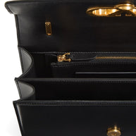Valentino Garavani Vain Leather Top Handle Bag - Black