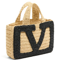 Valentino Garavani Viva Superstar Crochet Small Tote Bag - Black