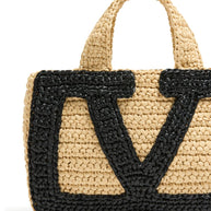 Valentino Garavani Viva Superstar Crochet Small Tote Bag - Black