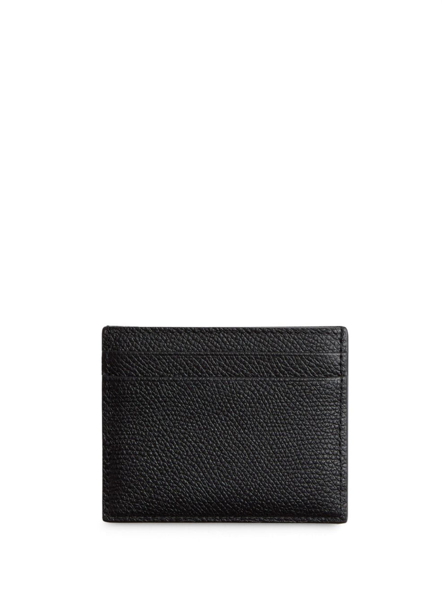 Valentino Garavani VLogo Signautre Leather Card Case - Black