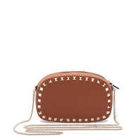 Valentino Garavani Rockstud Leather Mini Bag - Leather Brown