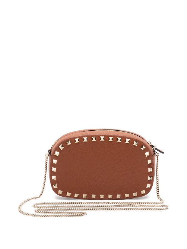 Valentino Garavani Rockstud Leather Mini Bag - Leather Brown