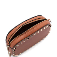 Valentino Garavani Rockstud Leather Mini Bag - Leather Brown