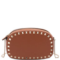 Valentino Garavani Rockstud Leather Mini Bag - Leather Brown