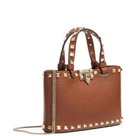 Valentino Garavani Rockstud Leather Mini Bag - Leather Brown