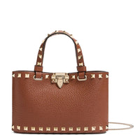 Valentino Garavani Rockstud Leather Mini Bag - Leather Brown