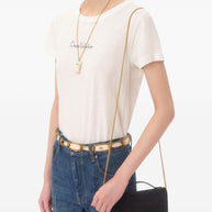 Valentino Garavani VLogo Signature Velvet Wallet On Chain - Black