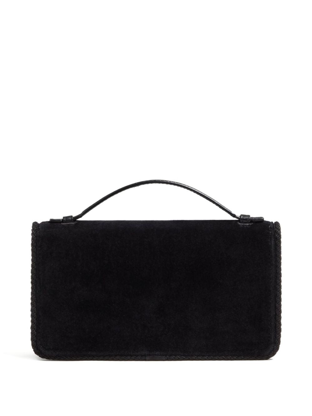Valentino Garavani VLogo Signature Velvet Wallet On Chain - Black
