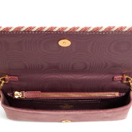Valentino Garavani VLogo Signature Velvet Wallet On Chain - Powder