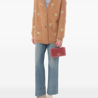 Valentino Garavani VLogo Signature Velvet Wallet On Chain - Powder
