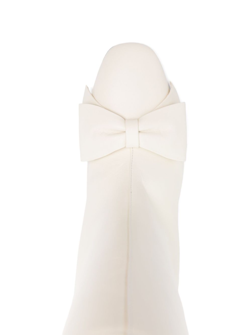 Valentino Garavani Bowow Leather Boots - Ivory