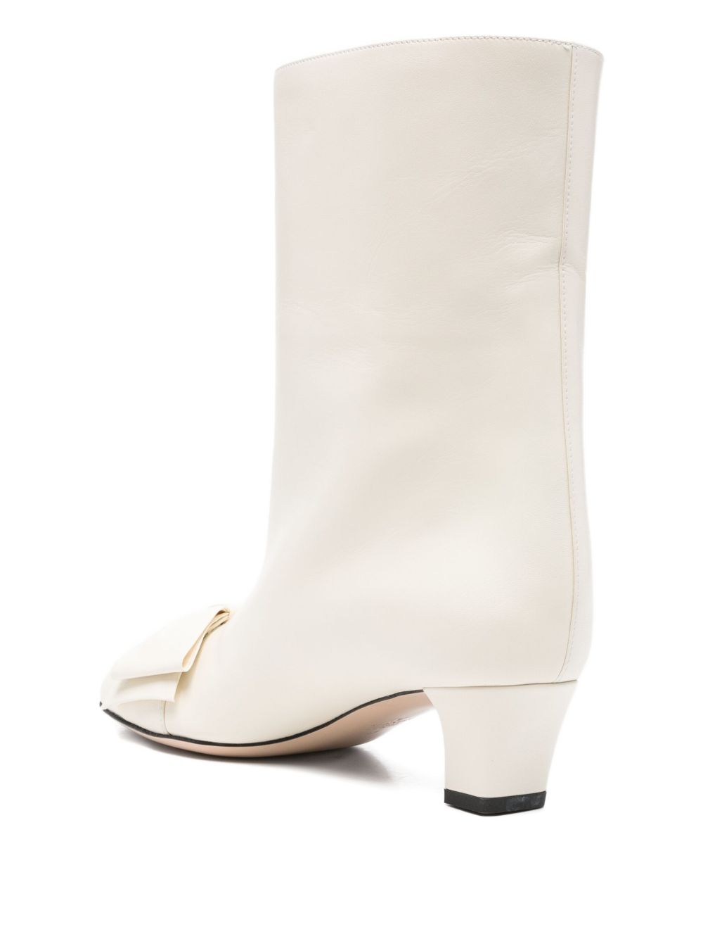 Valentino Garavani Bowow Leather Boots - Ivory