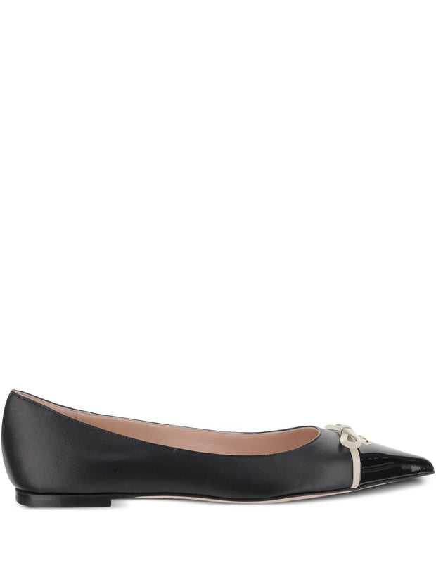 Valentino Garavani VLogo Signature Bepointy Leather Ballets - Black