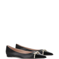 Valentino Garavani VLogo Signature Bepointy Leather Ballets - Black