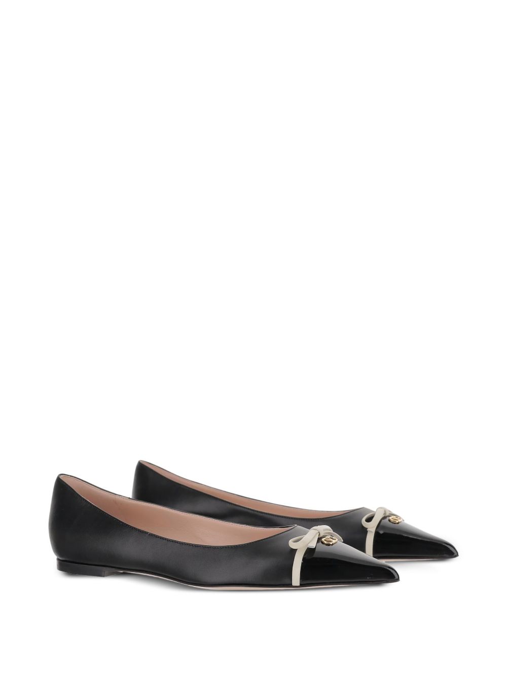 Valentino Garavani VLogo Signature Bepointy Leather Ballets - Black