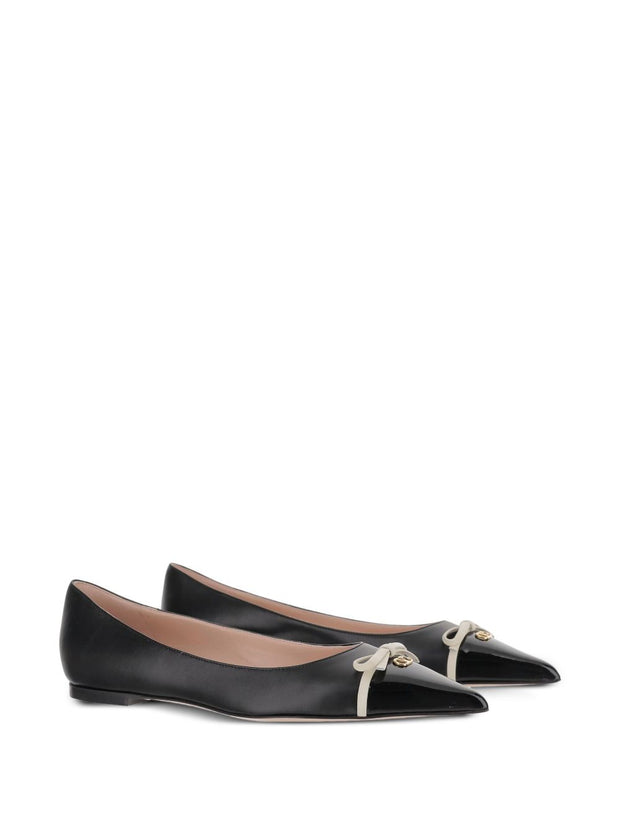 Valentino Garavani VLogo Signature Bepointy Leather Ballets - Black