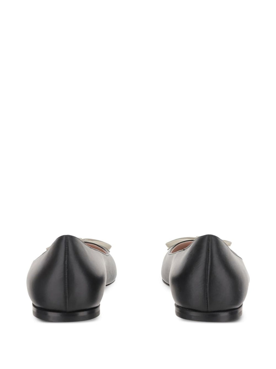 Valentino Garavani VLogo Signature Bepointy Leather Ballets - Black