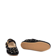 Valentino Garavani Embroidered Velvet Ballets - Black