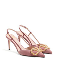Valentino Garavani 80mm VLogo Signature Embellished Pumps