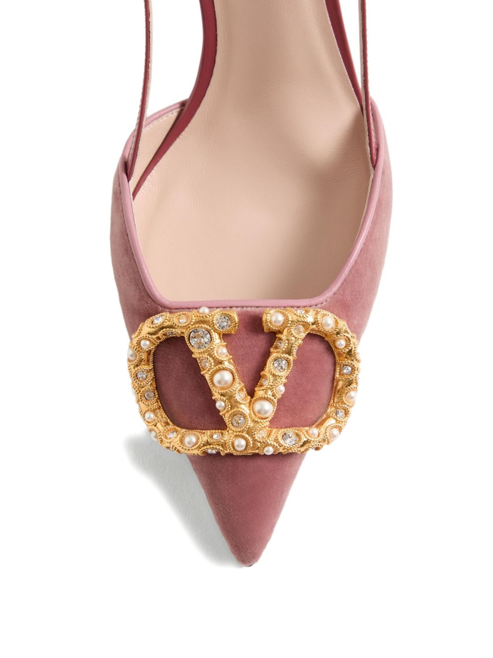Valentino Garavani 80mm VLogo Signature Embellished Pumps