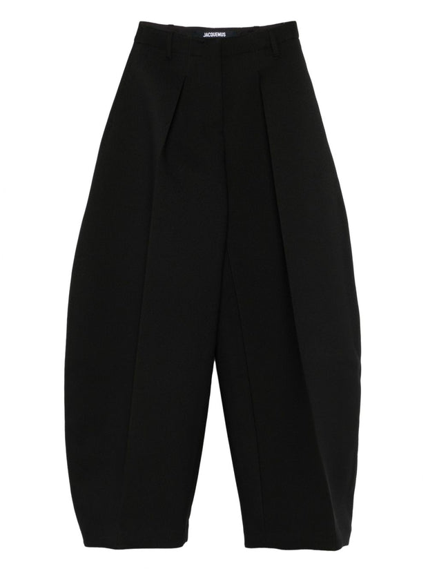 JACQUEMUS Le Pantalon Ovalo Trousers - Black