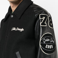 Golden Goose Wool And Leather Bomber Jacket - Black