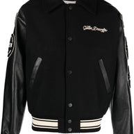 Golden Goose Wool And Leather Bomber Jacket - Black