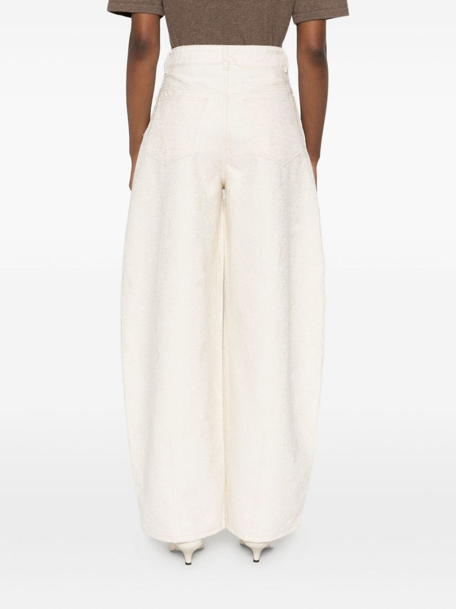 JACQUEMUS Le De-Nimes Ovalo Jeans - White