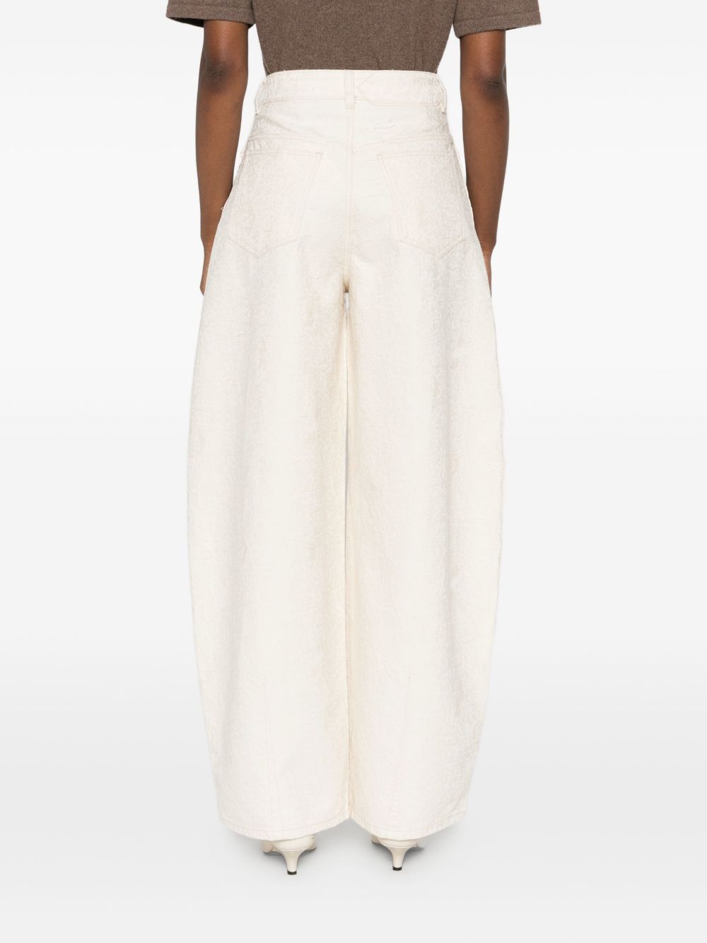 JACQUEMUS Le De-Nimes Ovalo Jeans - White