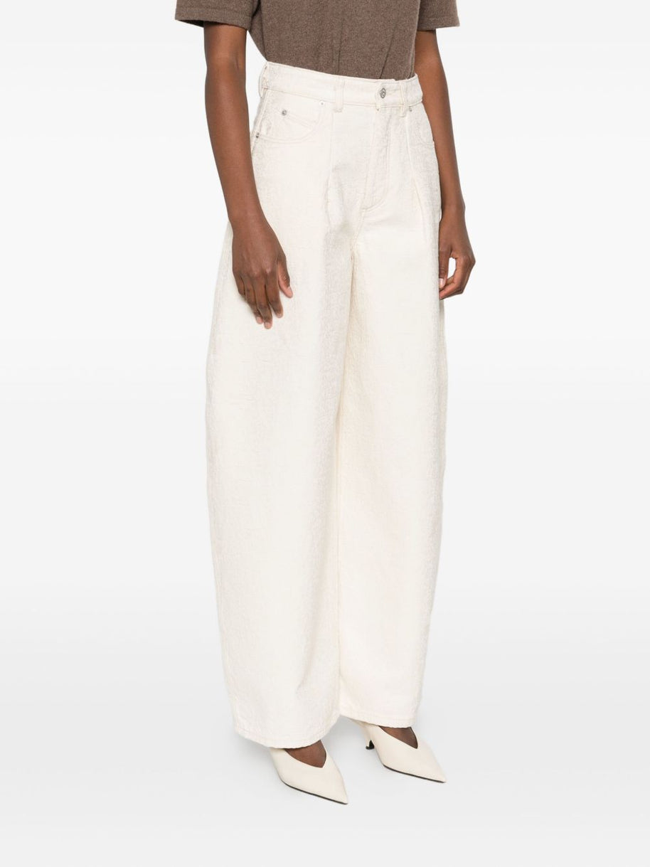 JACQUEMUS Le De-Nimes Ovalo Jeans - White