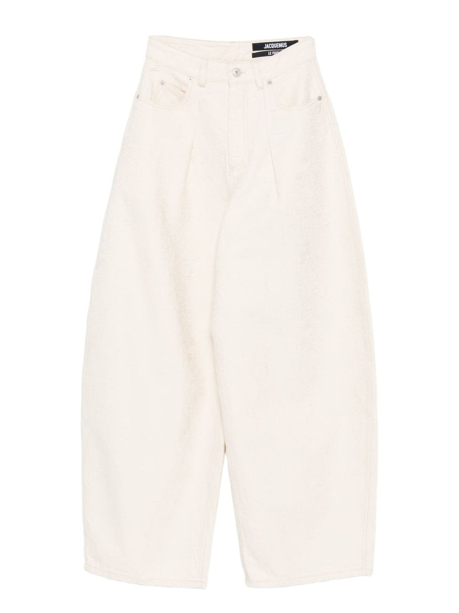JACQUEMUS Le De-Nimes Ovalo Jeans - White
