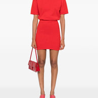 JACQUEMUS La Robe Maille Castagna Short Dress - Red