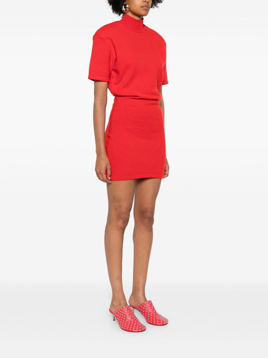 JACQUEMUS La Robe Maille Castagna Short Dress - Red