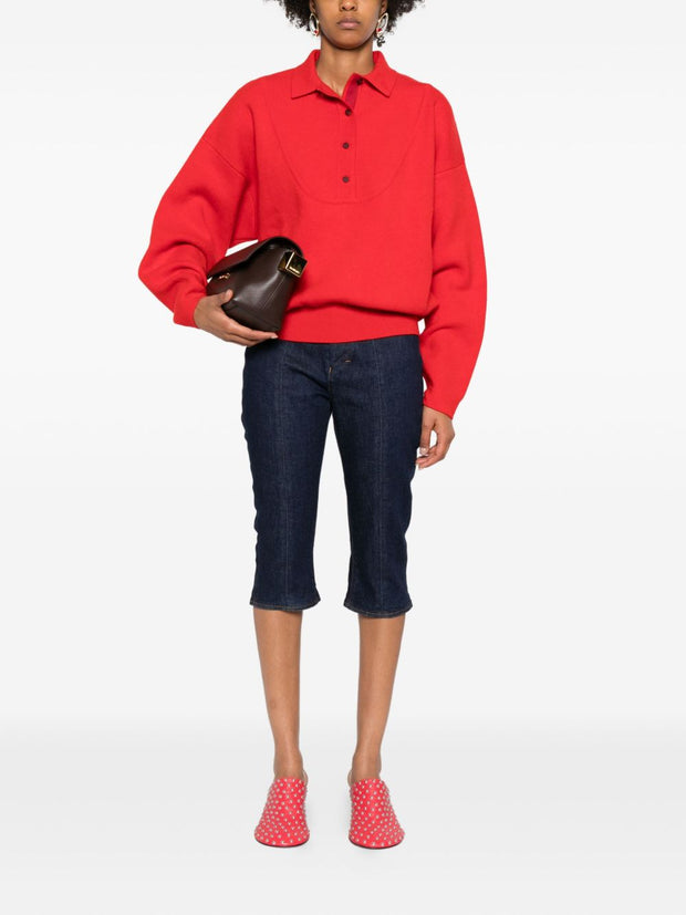 JACQUEMUS La Maille Vareuse Polo Shirt - Red