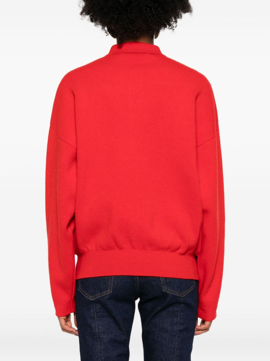 JACQUEMUS La Maille Vareuse Polo Shirt - Red