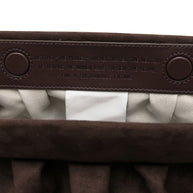 THEMOIRE' Bios Suede Clutch Bag - Brown