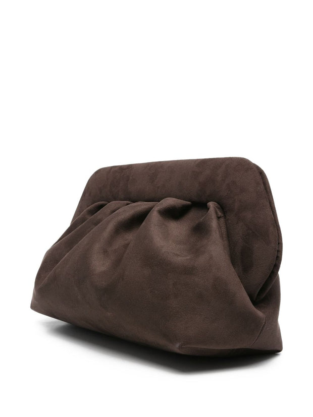 THEMOIRE' Bios Suede Clutch Bag - Brown