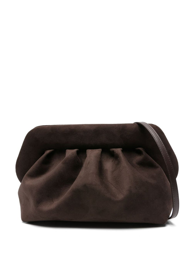 THEMOIRE' Bios Suede Clutch Bag - Brown
