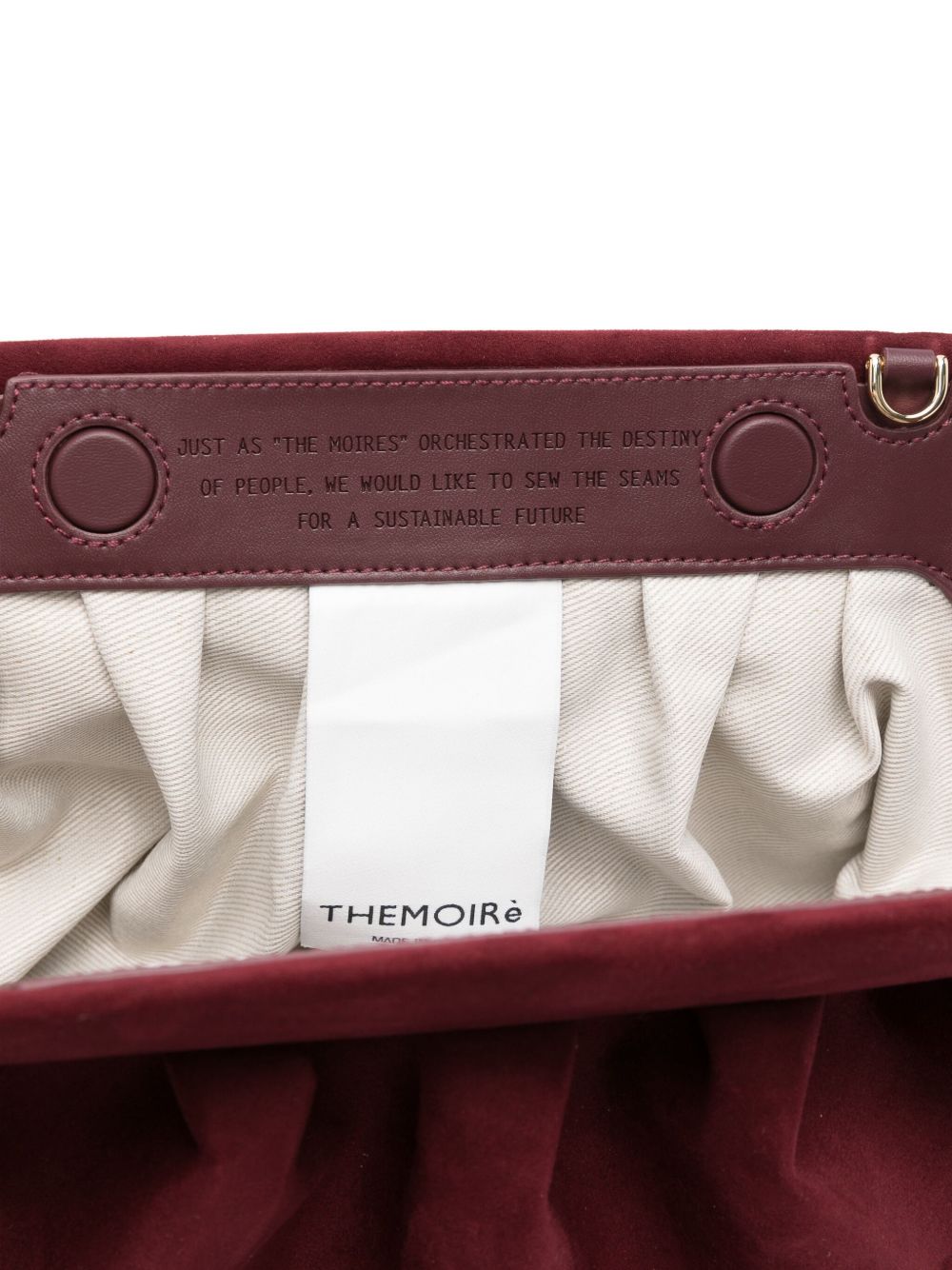 THEMOIRE' Bios Suede Clutch Bag - Bordeaux