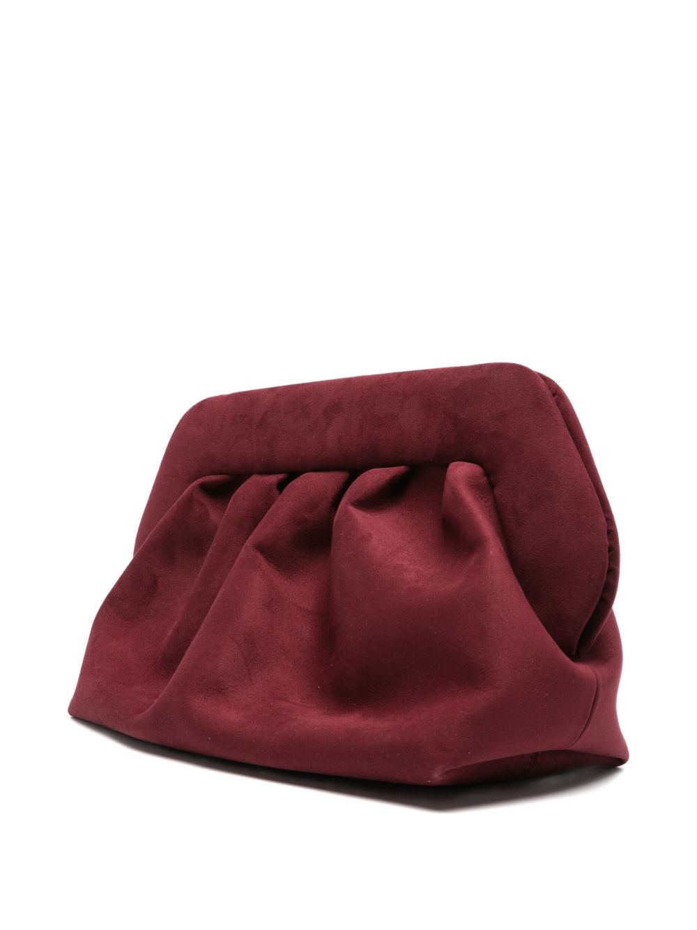 THEMOIRE' Bios Suede Clutch Bag - Bordeaux