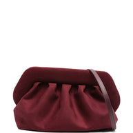 THEMOIRE' Bios Suede Clutch Bag - Bordeaux