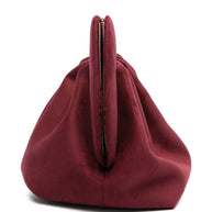 THEMOIRE' Bios Suede Clutch Bag - Bordeaux