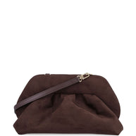 THEMOIRE' Tia Suede Clutch Bag - Brown