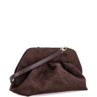 THEMOIRE' Tia Suede Clutch Bag - Brown