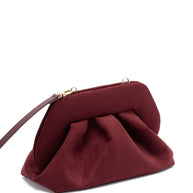 THEMOIRE' Tia Suede Clutch Bag - Bordeaux