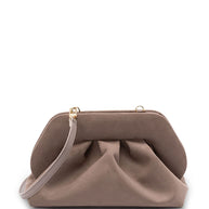 THEMOIRE' Tia Suede Clutch Bag - Green