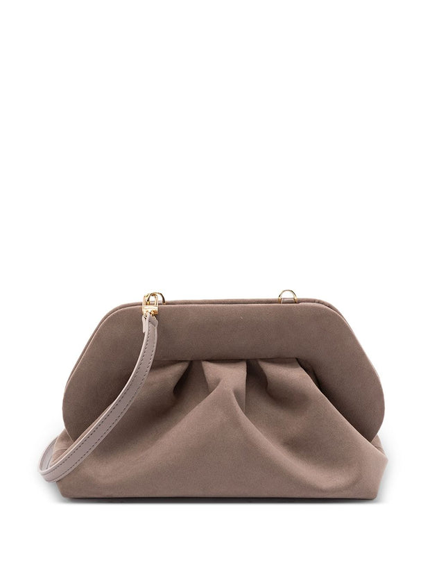 THEMOIRE' Tia Suede Clutch Bag - Green
