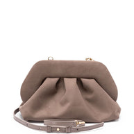 THEMOIRE' Tia Suede Clutch Bag - Green