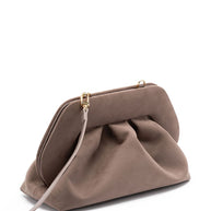 THEMOIRE' Tia Suede Clutch Bag - Green